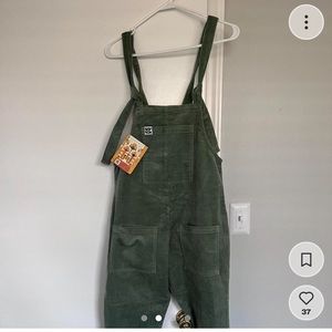 Lucy & Yak Olive Green Corduroy Overalls